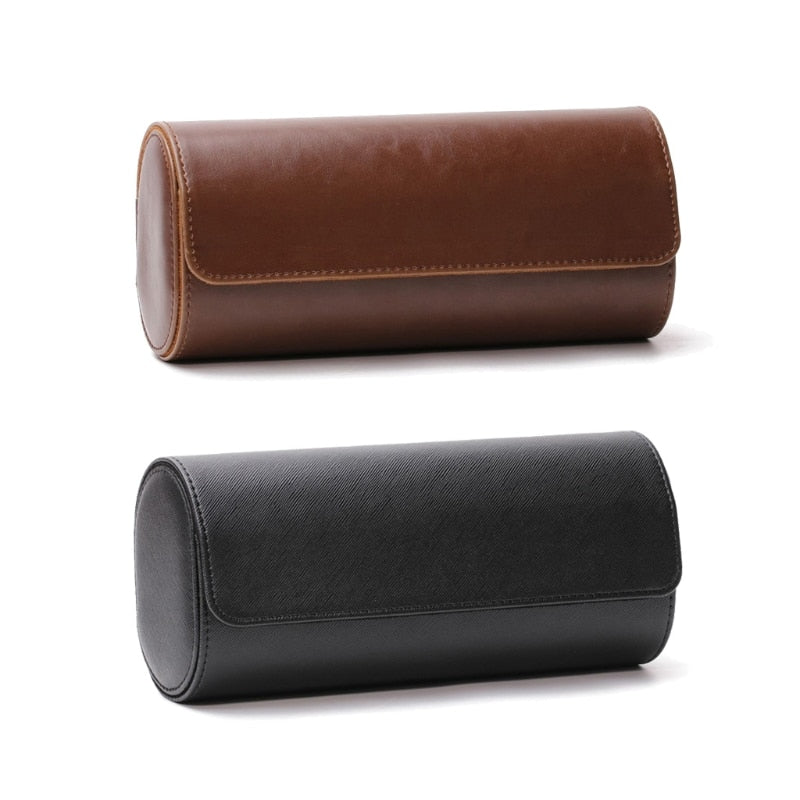 Watch Roll Travel Case - Brown