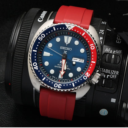 स्ट्रेट एंड एफकेएम रबर डाइव स्ट्रैप - कॉफी