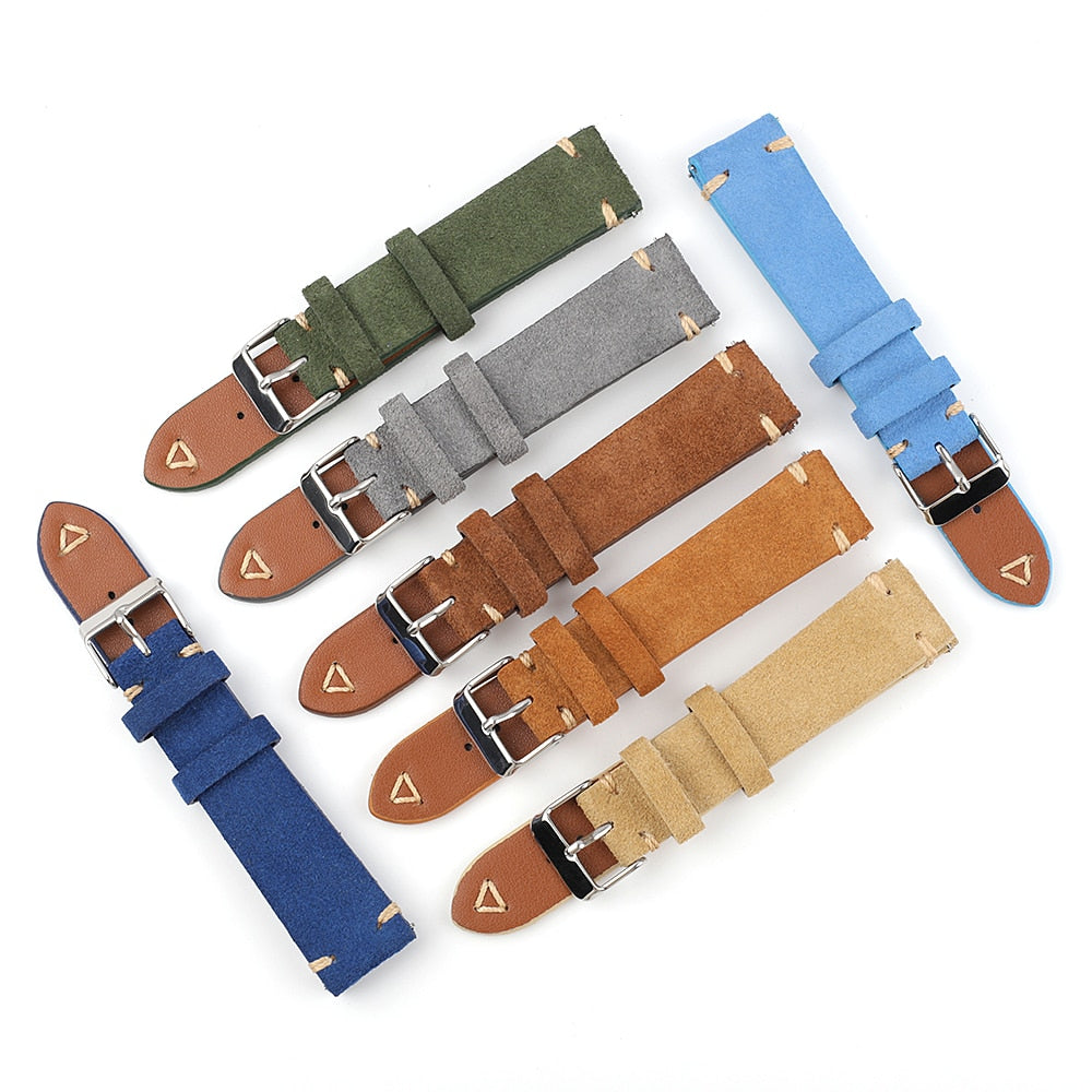 Vintage Suede Watch Strap - Tan