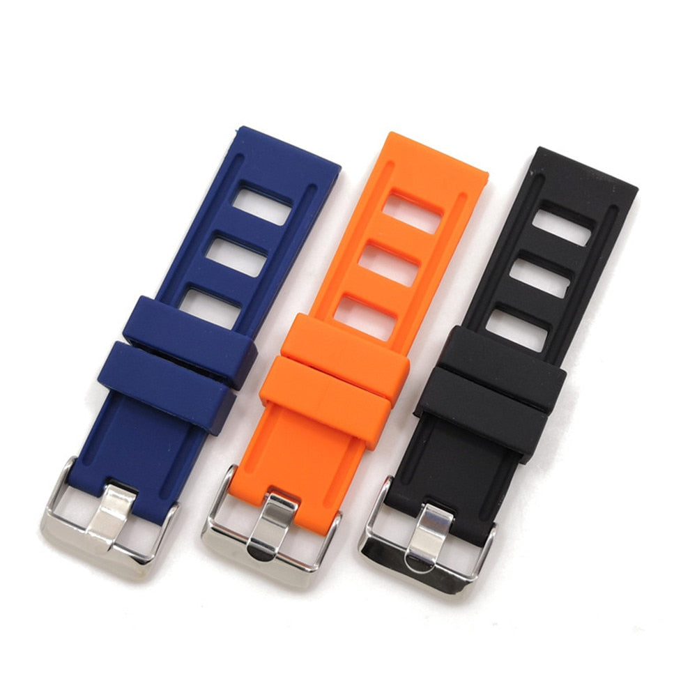 Silicone Flex Rubber Watch Strap - Grey