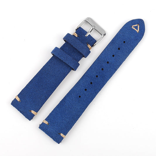 Vintage Suede Watch Strap - Dark blue