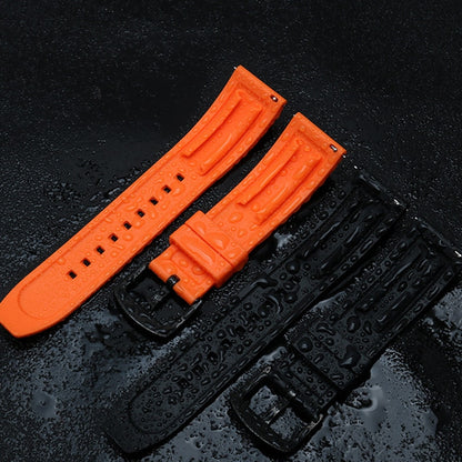 स्ट्रेट एंड एफकेएम रबर डाइव स्ट्रैप - कॉफी