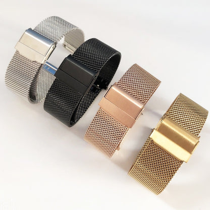 Milanese Mesh Universal Watch Bracelet - Black / 18mm / 20mm / 22mm