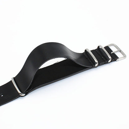 Single Piece Leather Strap - Black