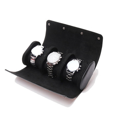 Watch Roll Travel Case - Black