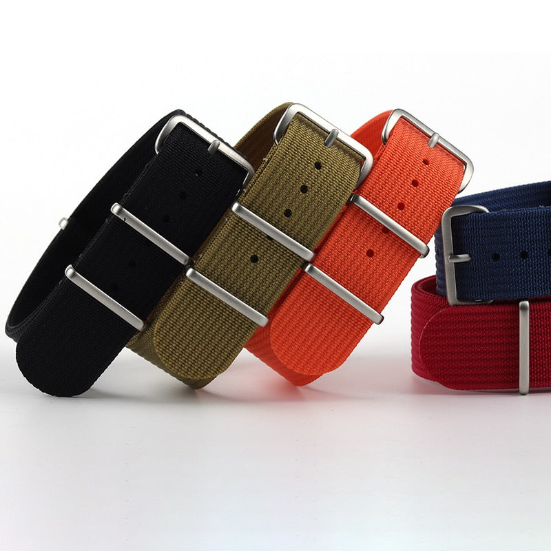 Ribbed Nylon Strap - Orange