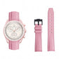 Curved End Rubber Textured Strap for MoonSwatch/Speedmaster - Pink