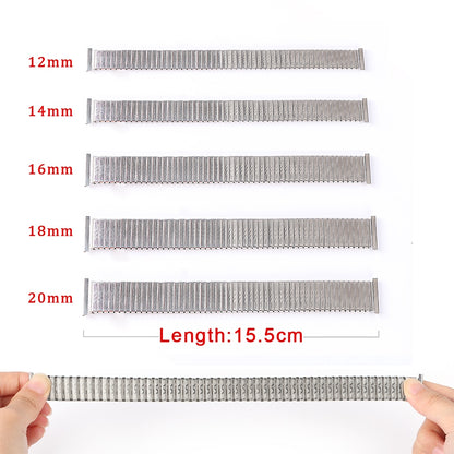Metal Elastic Universal Watch Bracelet - Silver / 16mm / 18mm / 20mm