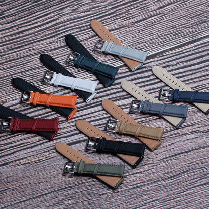 Premium Canvas Two Piece Universal Watch Strap - Orange / 20mm / 22mm