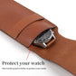 Genuine Leather Watch Pouch - Light Brown
