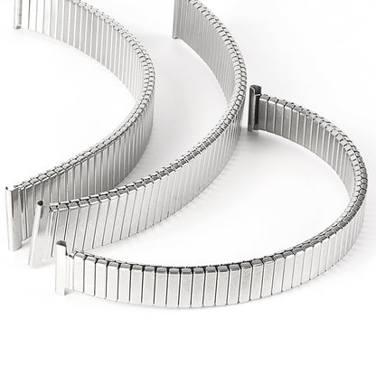 Metal Elastic Universal Watch Bracelet - Silver / 16mm / 18mm / 20mm