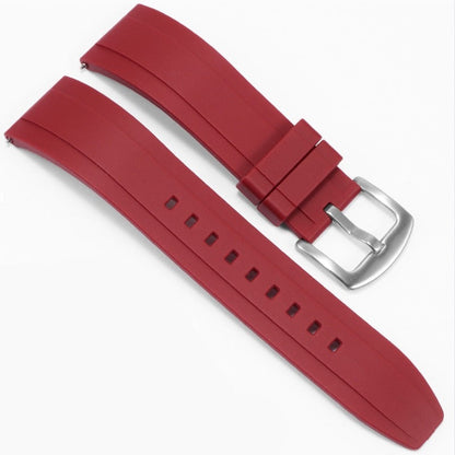 Straight End FKM Rubber Dive Strap- Red