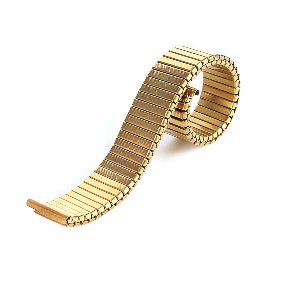 Metal Elastic Watch Bracelet - Gold