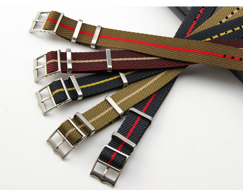 Premium Adjustable Nylon Strap - Green and Red