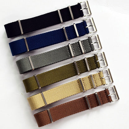 Canvas Weave Universal Nylon Strap - Blue / 20mm / 22mm