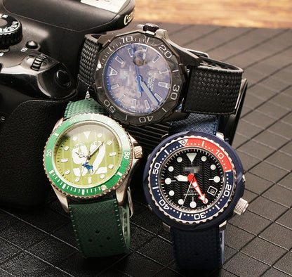 ट्रॉपिकल FKM रबर डाइव स्ट्रैप - काला