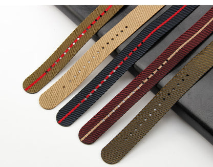 Premium Adjustable Universal Nylon Strap - Khaki / 20mm / 22mm