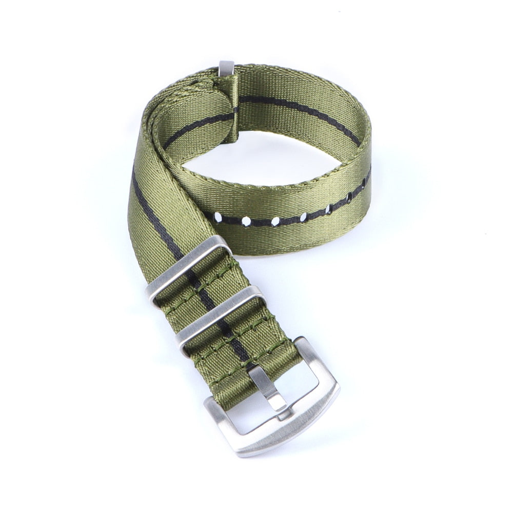 Seatbelt Nylon Strap - Green Black