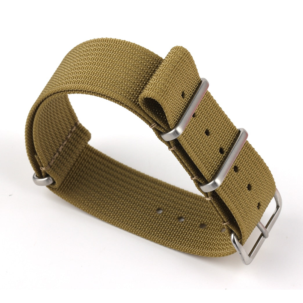 Ribbed Nylon Strap - Khaki