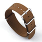 Ribbed Nylon Strap - Brown