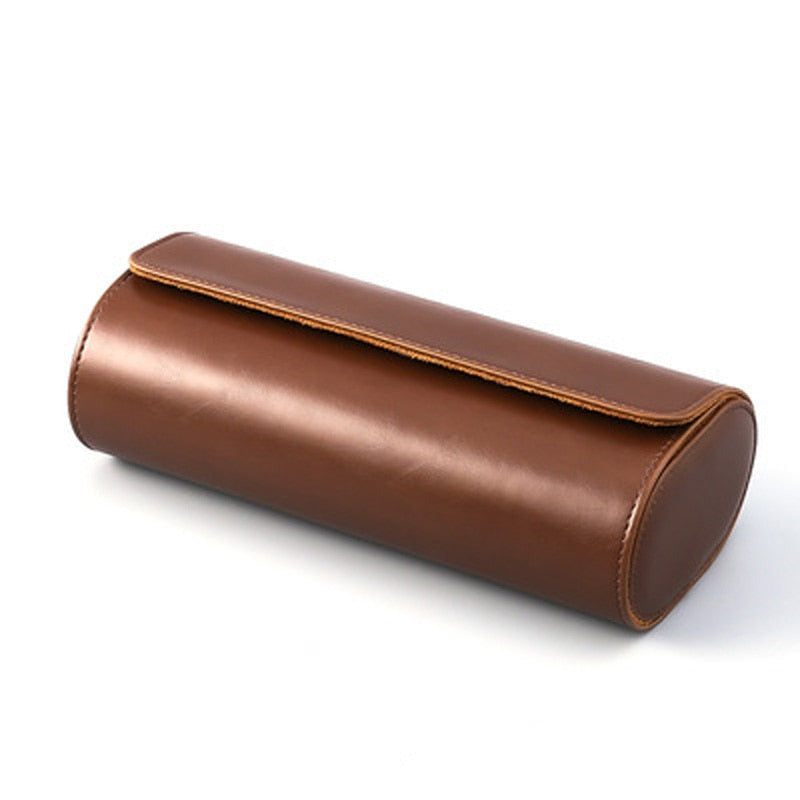 Watch Roll Travel Case - Brown