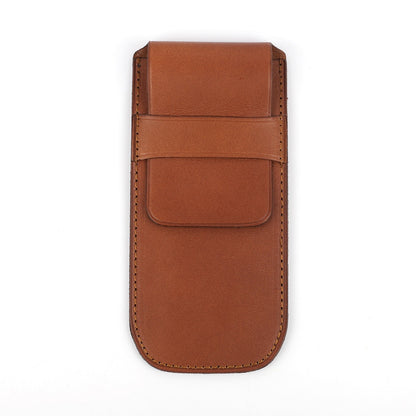 Genuine Leather Watch Pouch - Light Brown