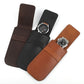 Genuine Leather Watch Pouch - Dark Coffee