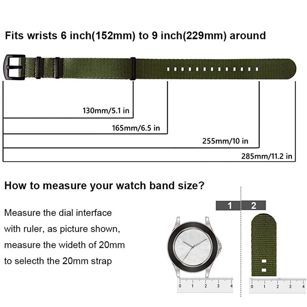 Seatbelt Nylon Strap - Green Black