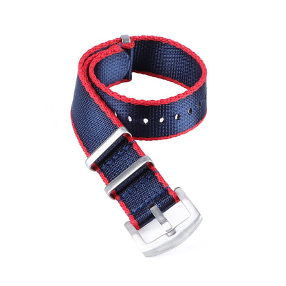 Seatbelt Nylon Strap - Red Blue