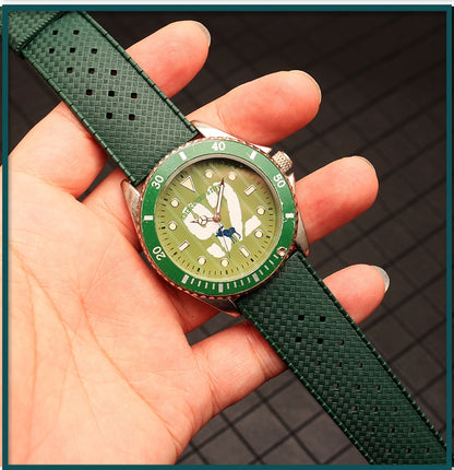 ट्रॉपिकल FKM रबर डाइव स्ट्रैप - हरा