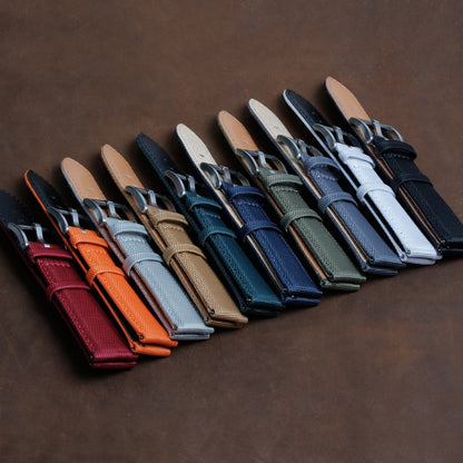 Premium Canvas Two Piece Universal Watch Strap - Green / 20mm / 22mm