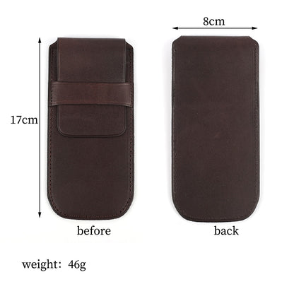 Genuine Leather Watch Pouch - Light Brown