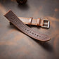 Genuine Leather Watch Strap - Red Brown