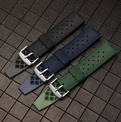 ट्रॉपिकल FKM रबर डाइव स्ट्रैप - काला