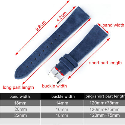 Classic Suede Universal Watch Strap - Gray / 18mm / 20mm / 22mm