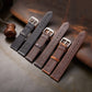 Genuine Leather Watch Strap - Gray