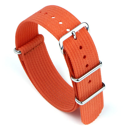 Ribbed Universal Nylon Strap - Orange / 18mm / 20mm / 22mm